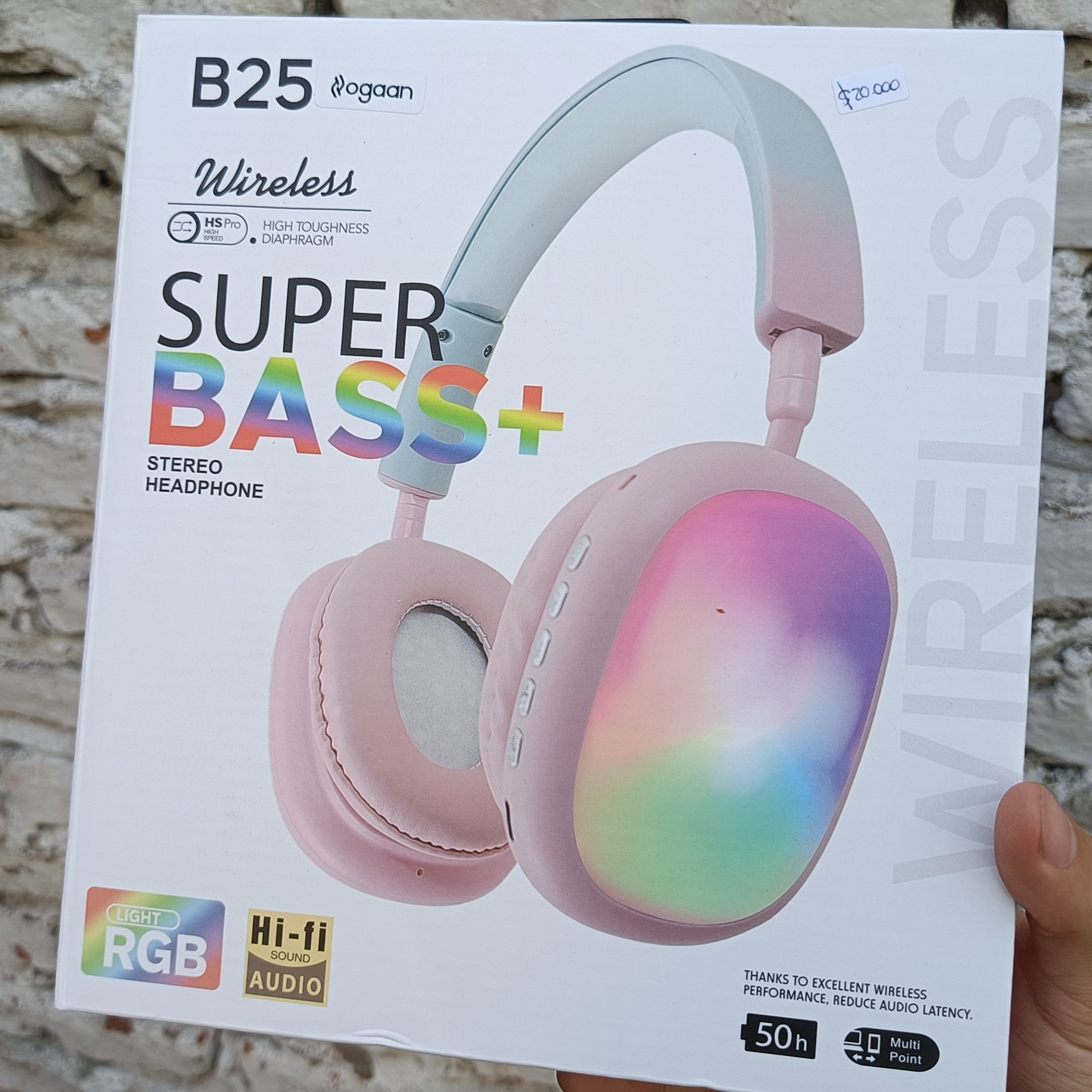 Auriculares Inalámbricos Super Bass B25 Led Rgb