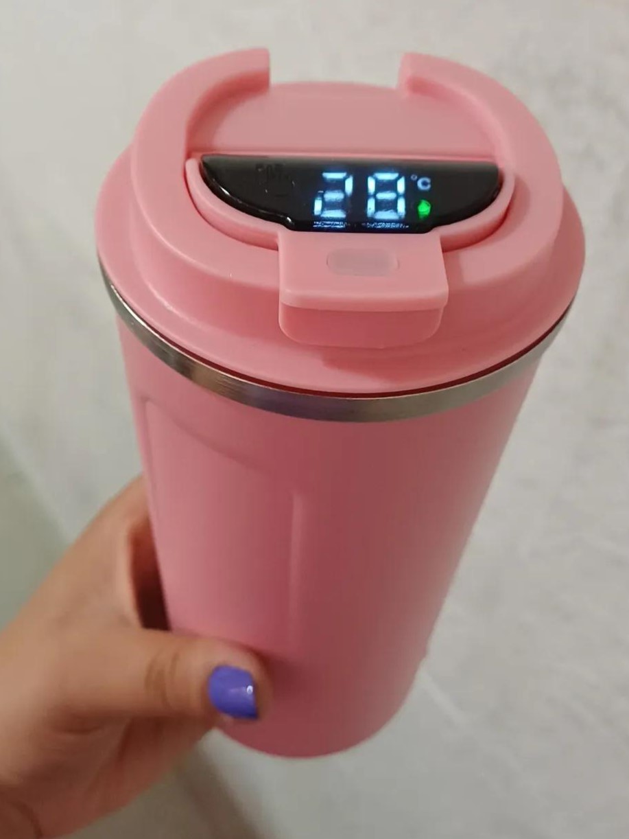 Vaso Térmico Café Sensor De Temperatura Acero